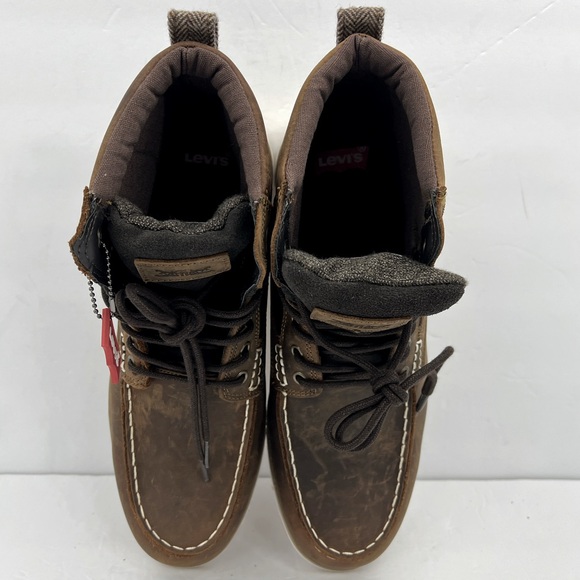 LEVIS, DAWSON TUMBLED UPPER LEATHER BOOTS, TWO TONE BROWN COLOR, MEN’S SIZE 9.5 - Picture 11 of 16